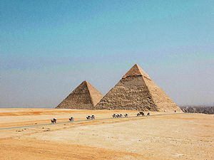 The pyramids of Giza is the oldest of the Seven Wonders