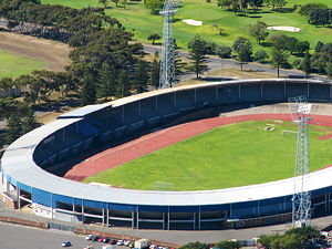 Aerial view of the old Green Point Stadium