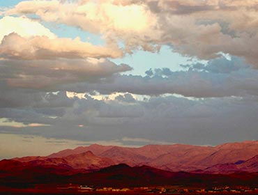 The Atlas mountains surround Ouarzazate, Morocco