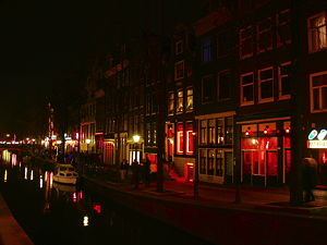 A street in De Wallen at night
