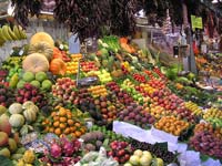 A fruit stall on La Rambla