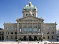 The Bundeshaus or Federal Palace, home to Switzerland's legislature (© floofy, CCASA2.0 Generic).