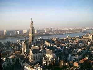 The cathedral in Antwerp
