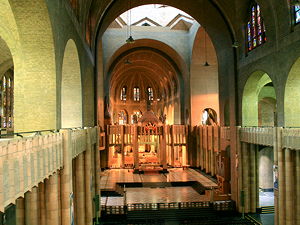 Interior of Basilica of the Sacred Heart in Brussels
