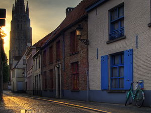 An old street in Bruges