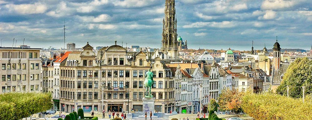 The Panorama of Grote Markt in Brussels