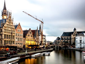 The Graslei is one of the most scenic places in Ghent