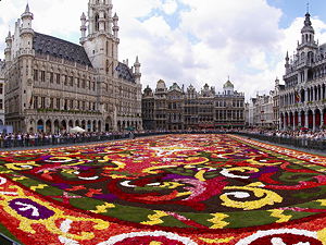 Floral carpet on the Grand Place in Brussels
