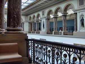 View on the upper floor at the Royal Museum of Fine Arts in Brussels