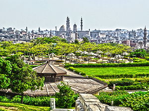 Garden view of Al-Azhar Park