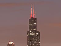 The Willis Tower at night