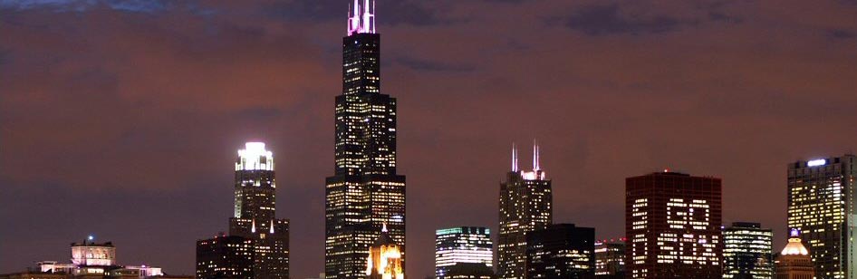Chicago's skyline at night