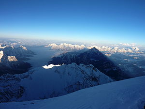 A view from the summit of Mount Everest