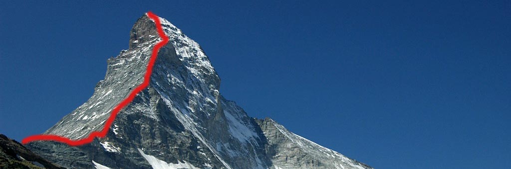 The Hornli Ridge is the most popular route up the Matterhorn