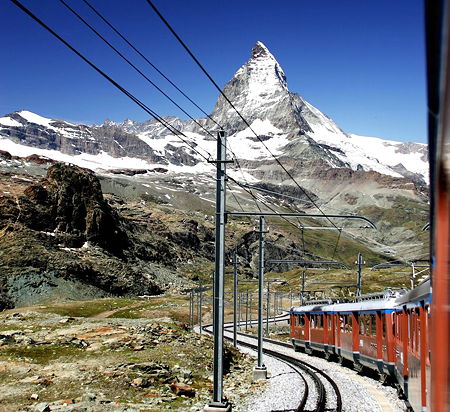 Matterhorn seen from the train to Gornergrat