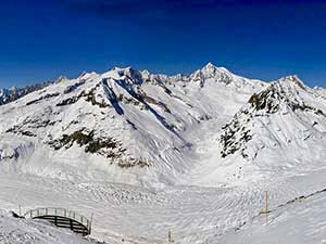 The Monch, as seen from the Aletsch Glacier.