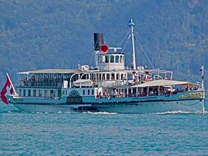 Take a boat trip on the stunning Lake Brienz.