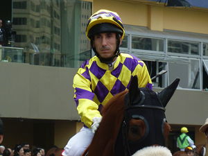 Olivier Doleuze at the Happy Valley Racecourse in 20013 (© Dltl2010, CC BY-SA 3.0)