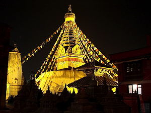 Swayambhu stupa on the eve of Laxmi Puja