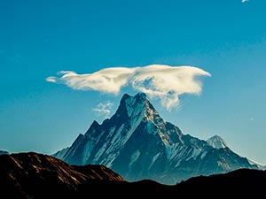 The lush valley and foothills of Machhapuchhare
