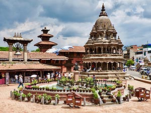 A temple in Patan's Durbar Square (© Alexander Shafir, CC-BY-ASA-4.0).