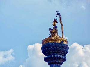 One of the monuments to Buddha in Patan's Durbar Square