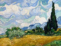 Van Gogh's Wheat Field with Cypresses