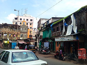 A side street in a local area in Pune, India