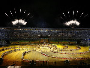 A scene from the opening ceremony