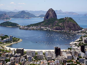 Aerial view of Sugarloaf Mountain