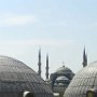 Here are its cascading domes, as seen from the Hagia Sophia. 