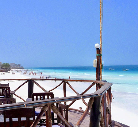 A restaurant with a view on one of Zanzibar's northern beaches