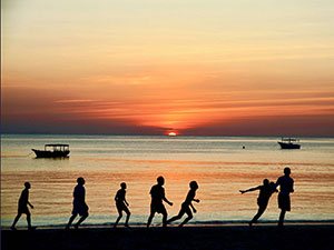 Zanzibar's famous sunset