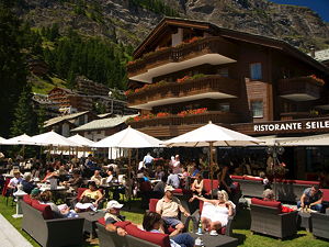 The restaurant Seiler in Zermatt, Switzerland