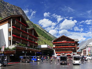 The train station in Zermatt, Switzerland