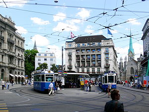 A photo of Paradeplatz in Zurich